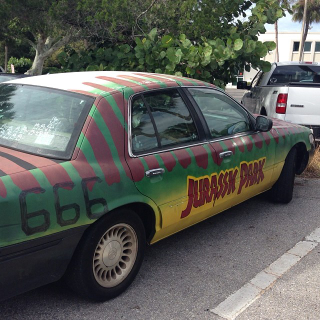 Illustration for article titled A List of All the Jurassic Park Liveried Vehicles I Could Find
